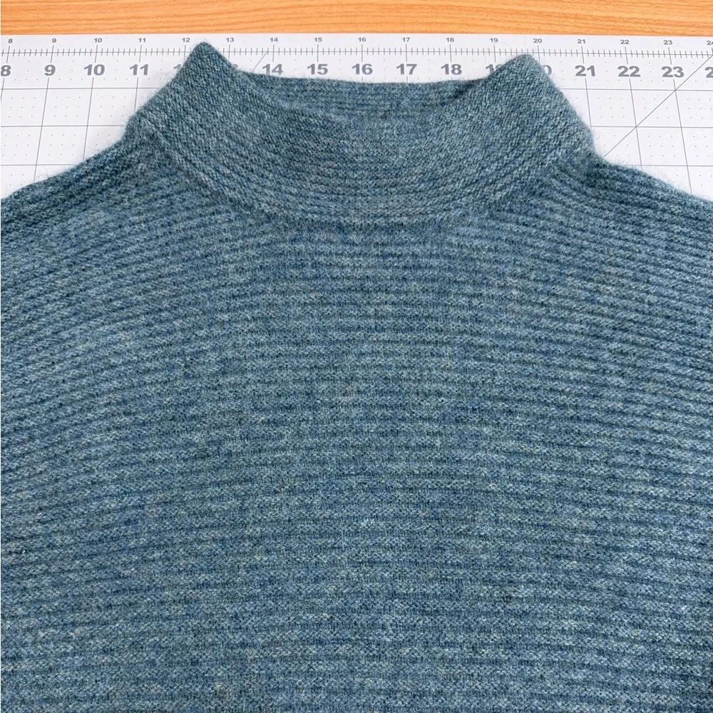 Rachel Zoe 100% Cashmere Mock Neck Sweater, Size XL, Teal, Pullover - Picture 8 of 8